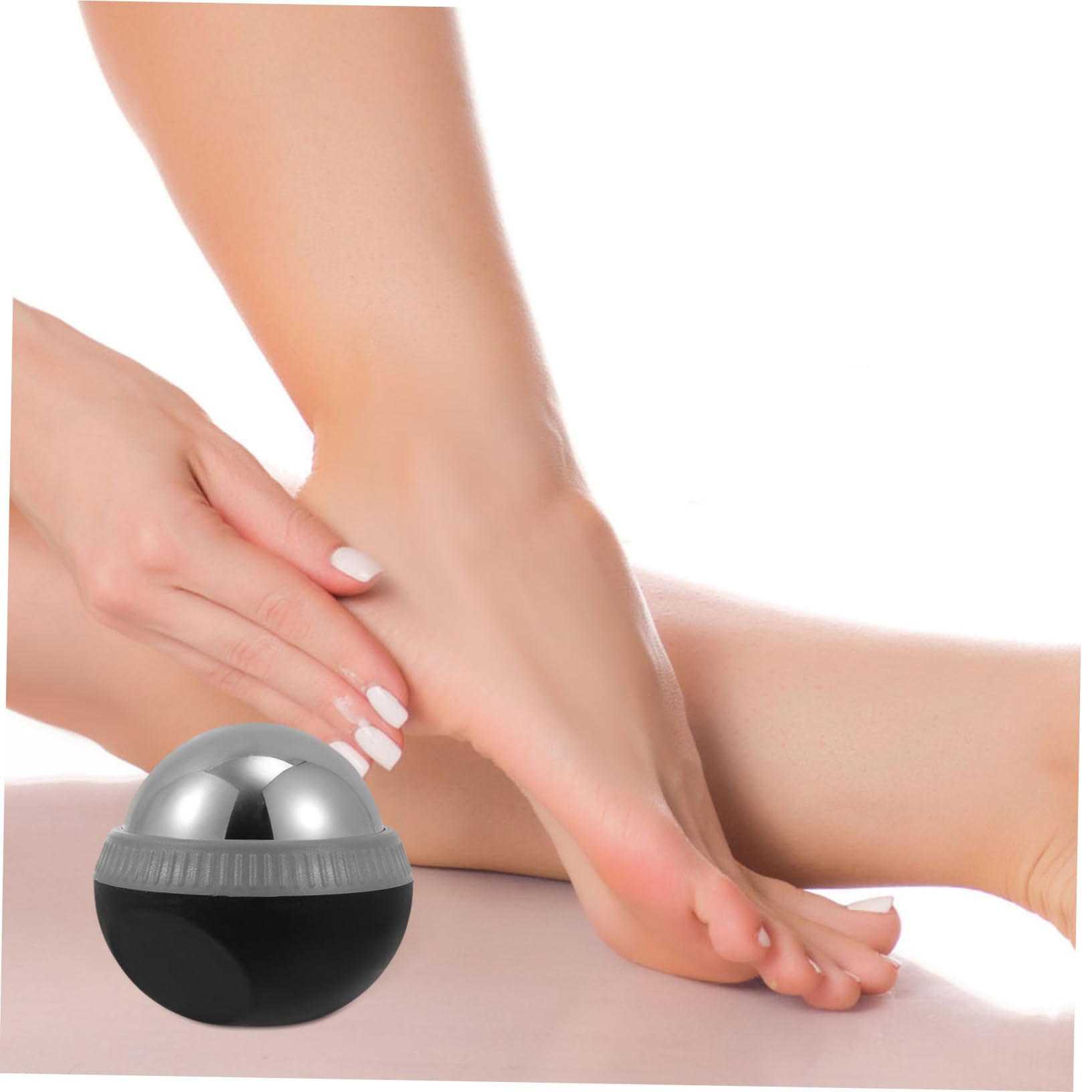 1 Stück Edelstahl Massageball Schwarz mit Aufbewahrungstasche