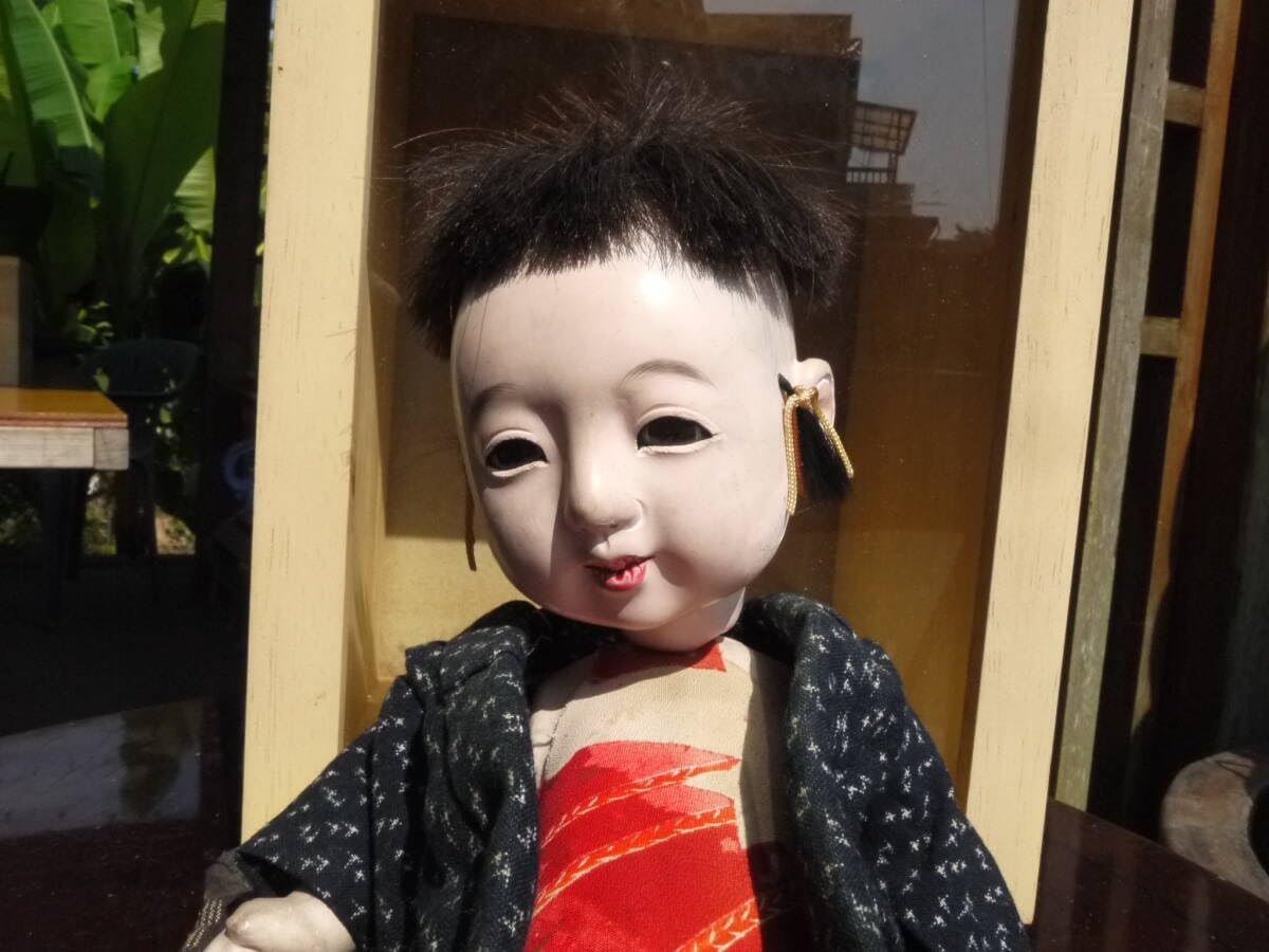 Amazon | 市松人形 26cm 初期 ヴィンテージ 日本人形 抱き人形 玩具