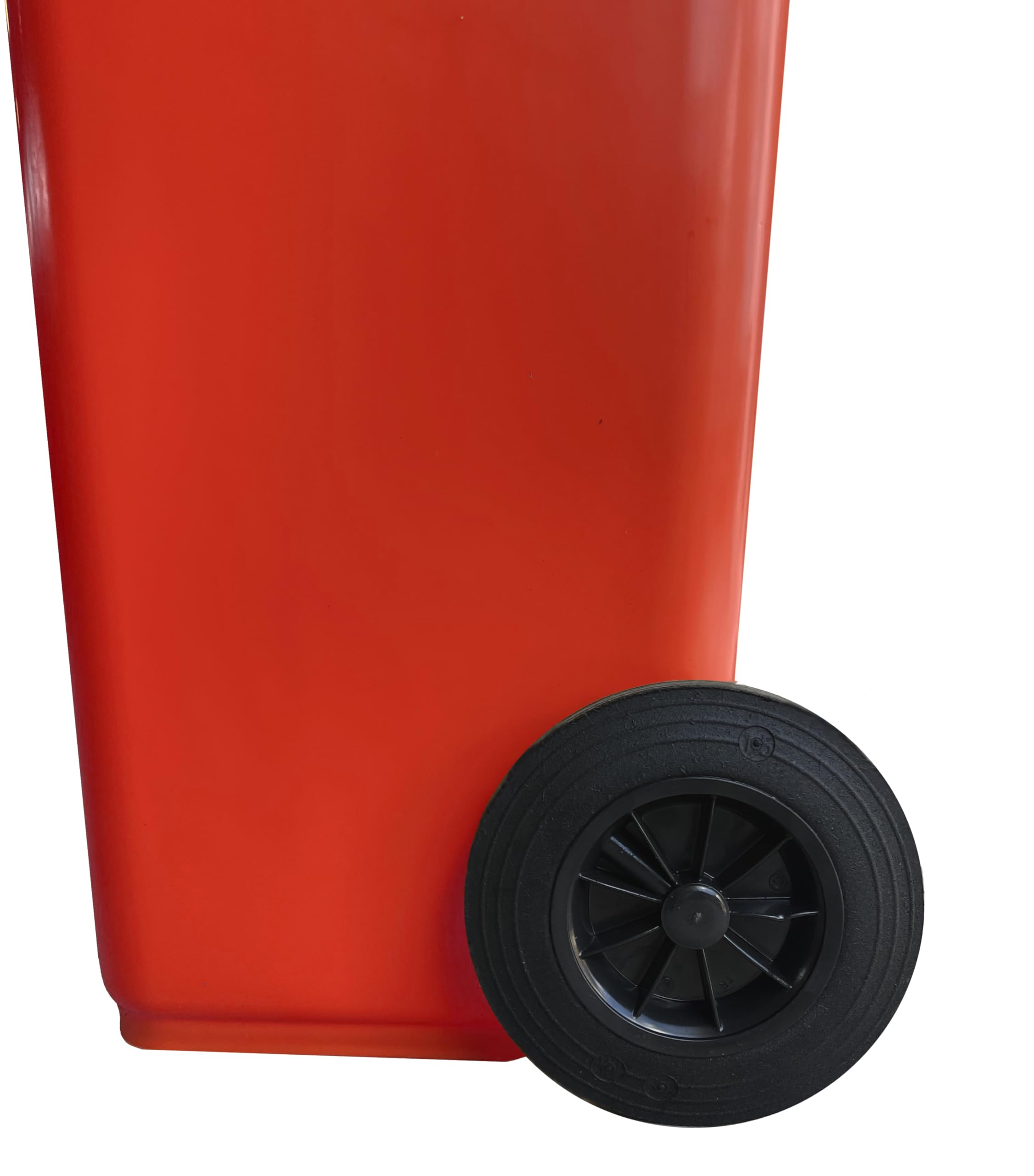 Mobil Plastic - Bidone Raccolta Differenziata 240 Litri con Coperchio e Ruote per Esterni | Colore Rosso | Plastica Resistente | Certificato UNI EN 840