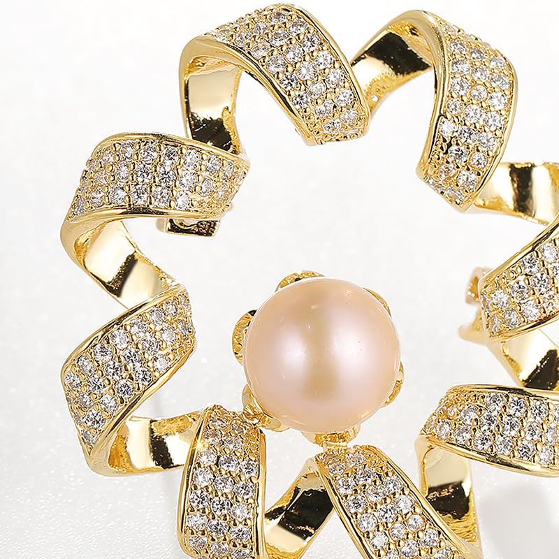 Spilla con perle, gioielli per donne, regali di Natale, moglie, mamma, fidanzata, anniversario, compleanno, gioielli raffinati, regalo per lei, metallo, perla