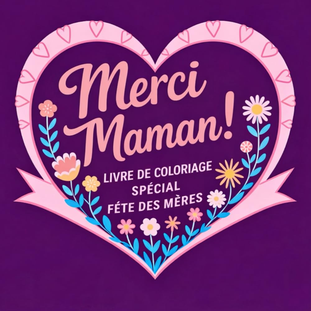 Merci Maman! Livre de coloriage spécial Fête des Mères: Fleurs, cœurs et motifs printaniers à colorier – idée cadeau pour maman