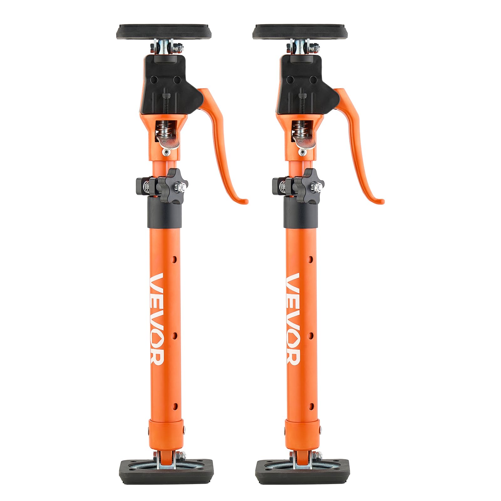 VEVOR Asta di Supporto per Martinetto, 2 Pezzi, Asta di Supporto Rapido Telescopica in Acciaio da 48 a 75 cm, Sistema Regolabile a 3 Mani con Capacità 100 kg per Sollevamento di Cartongesso