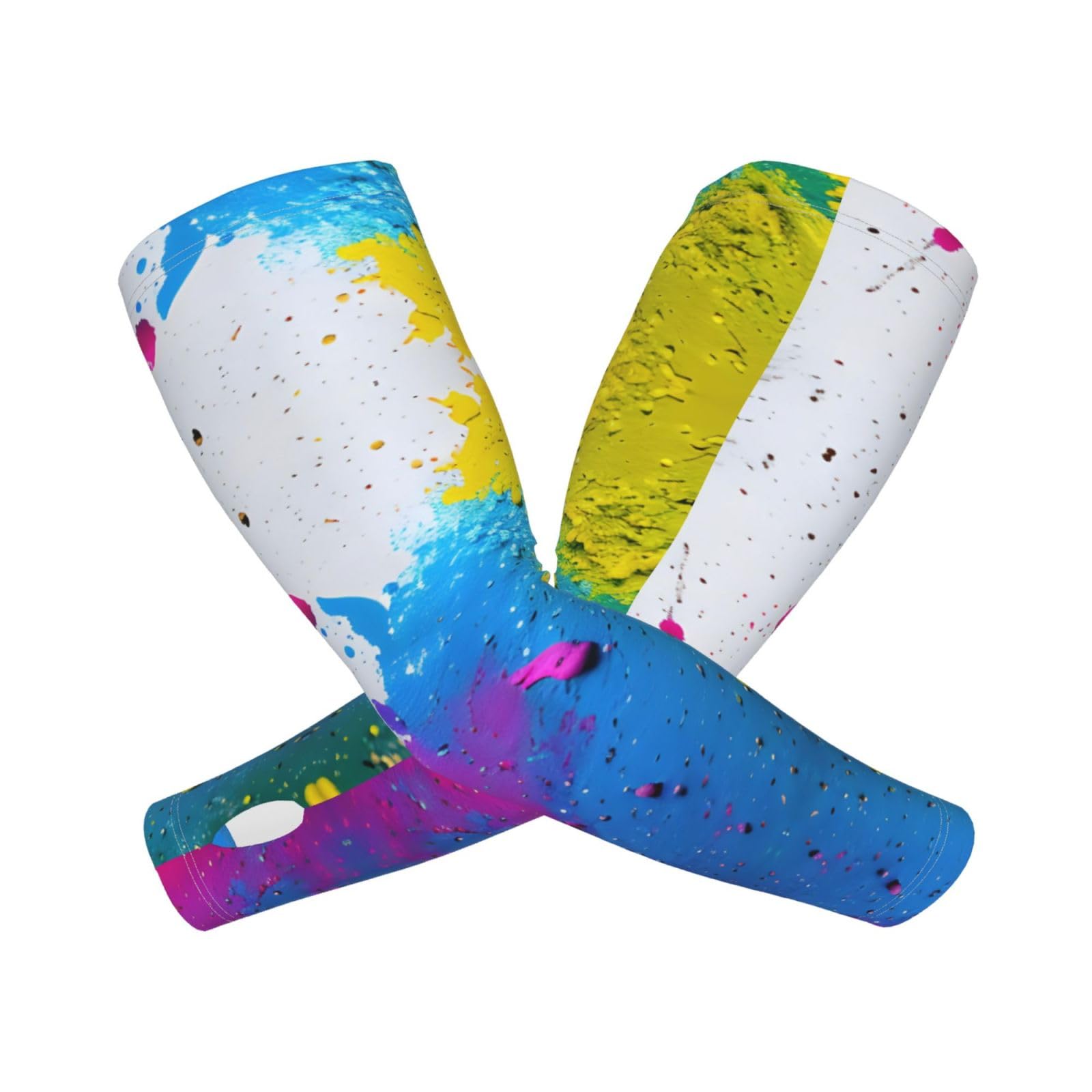 Paint Splatter Backdrop Adult Cooling Sleeves - Elasticity Ice Silk Sun Protection Arm Sleeve for Outdoors, Sports Running, Cycling