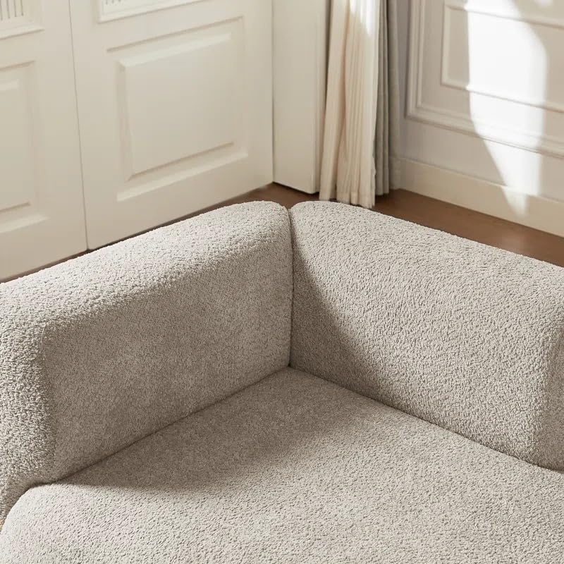 Image of LEGACY OF COMFORT Christinia Upholstered Indoor Chaise Lounge Chair 2 Seater Sofa Two Seater Sofa for Living Room Offices Hotels Bedroom (Grey)