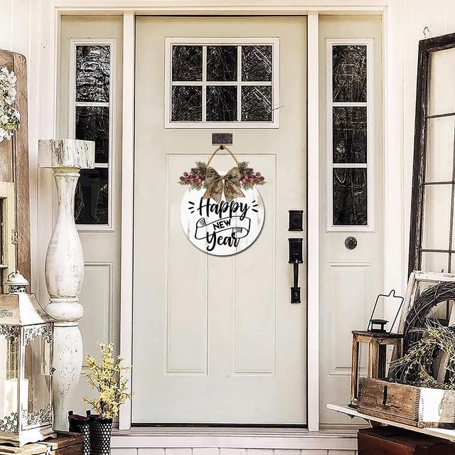 Panneau « Thank You Jesus In All Things » Pour Porte D'Entrée, Couronne Ronde En Bois Rustique