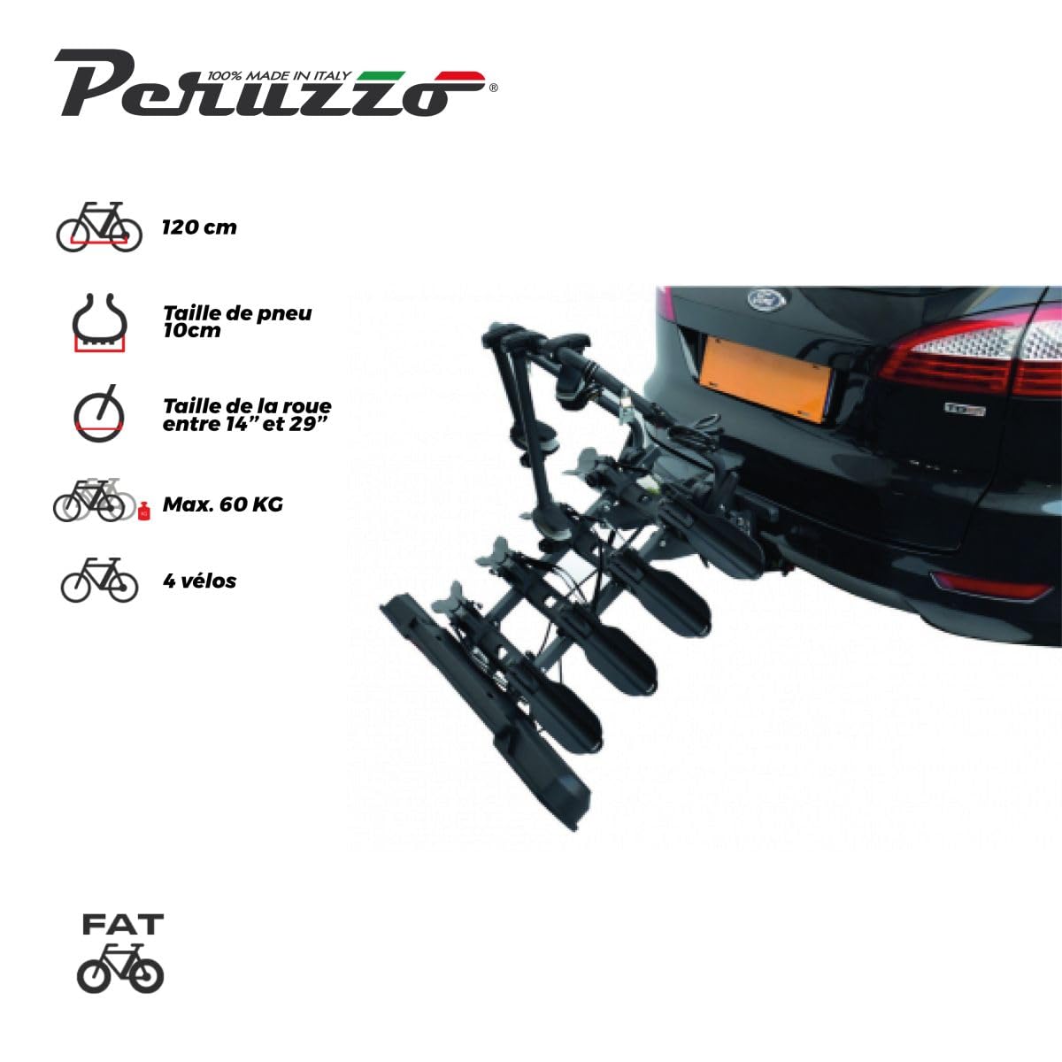 Peruzzo - Portabici A La Bola Pure Instinct 4 Bicis