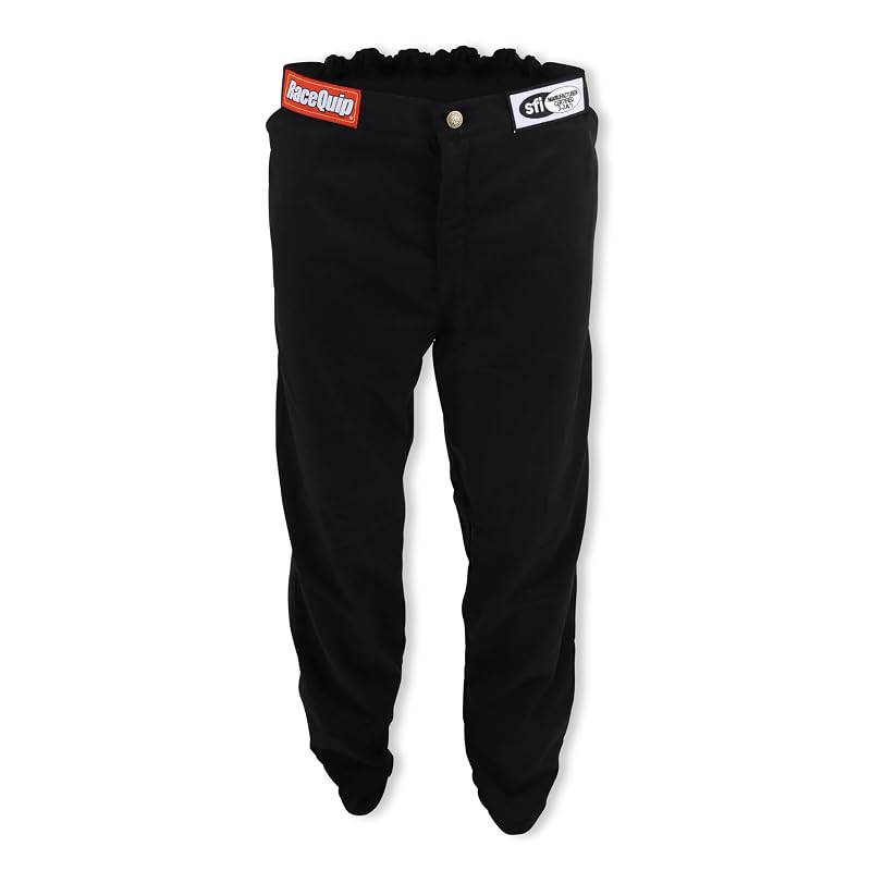 Calça RaceQuip 110 Series para Corrida Automobilística com Fechamento em Zíper, Preta, Tamanho M — 112003RQP