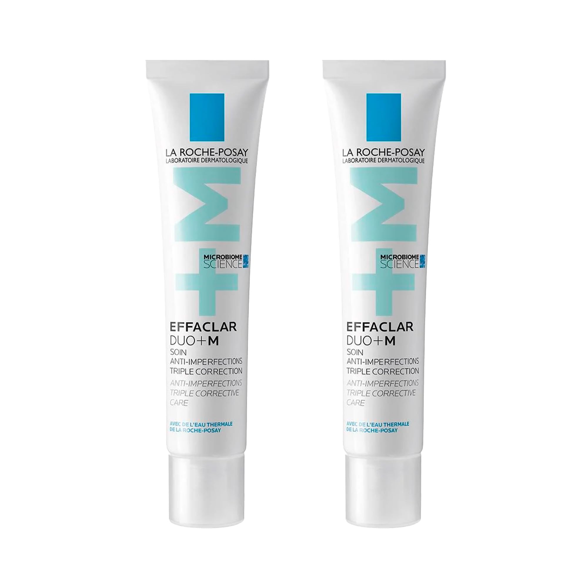 La Roche-Posay Effaclar Duo (+M) 40 ml - [Confezione da 2] | Trattamento Tripla Correzione Anti-Imperfezioni per Pelli Grasse a Tendenza Acneica, Effetto Anti-Ricomparsa