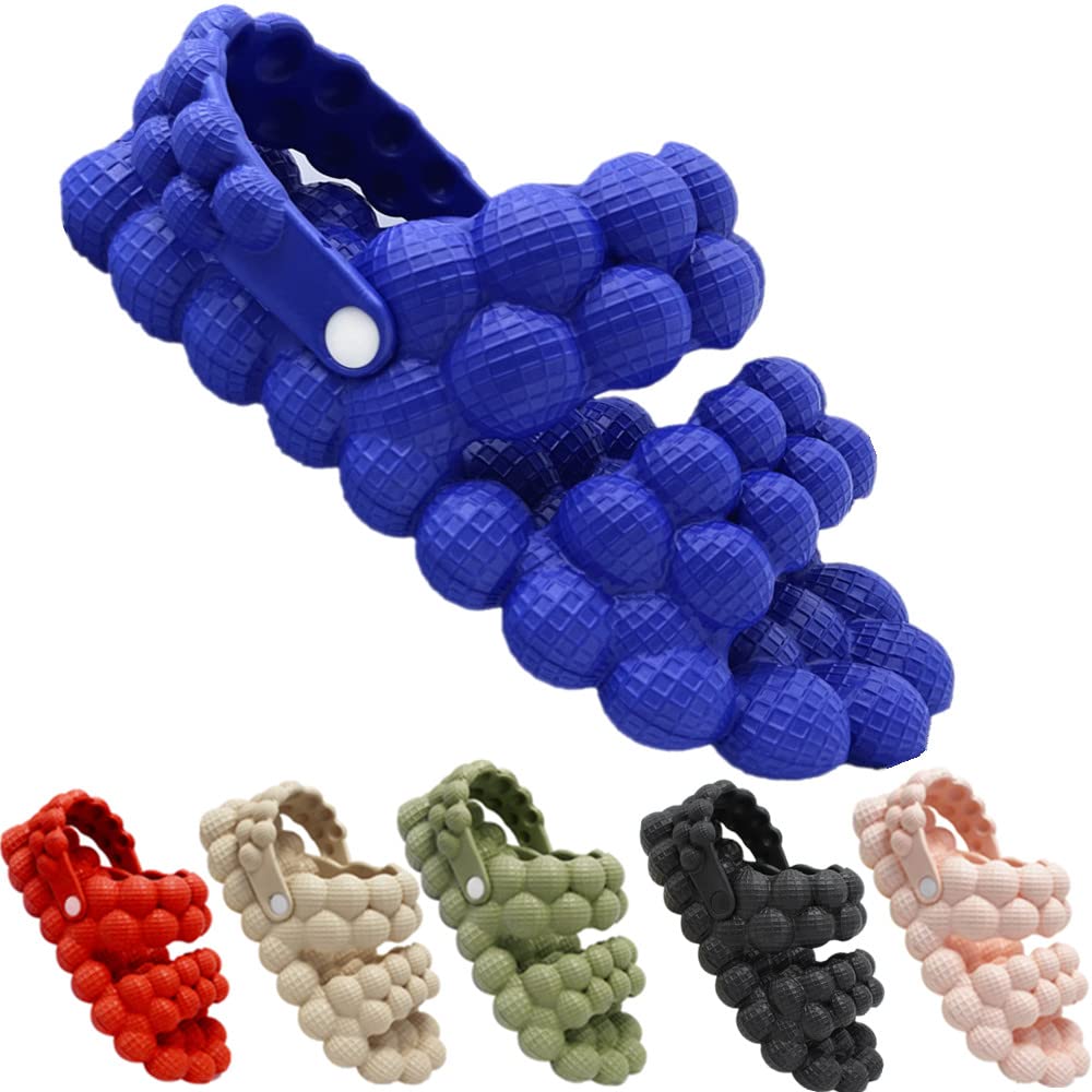 YUANTUBubble Sandals for Women and Men Funny Spa Slippers Unisex,Pool Beach Party Shoes,Unisex Shoes Couple Summer Slipper for Women Me(Blue/T40-41)