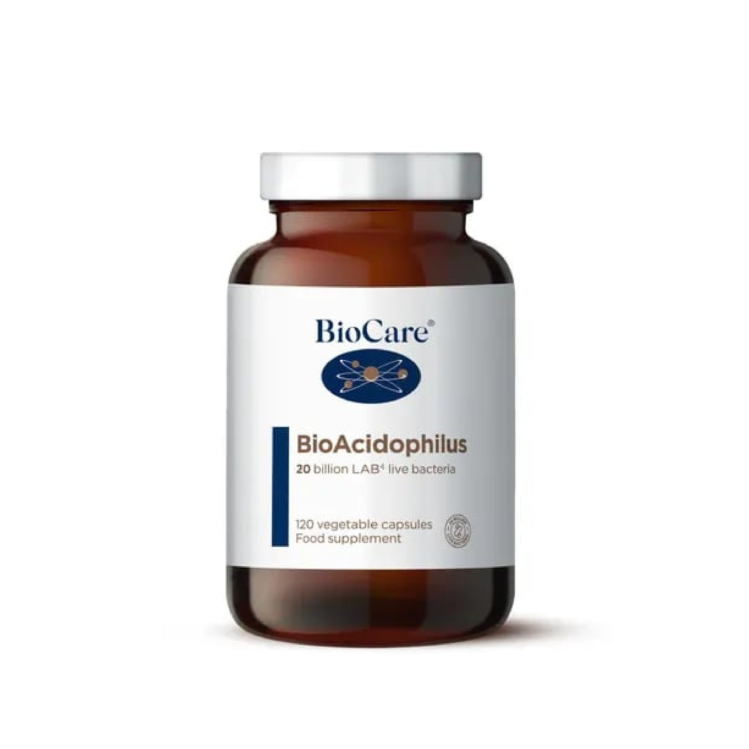 BioCare BioAcidophilus - LAB4 Complex of Clinically Researched Live Bacteria - 120 Capsules