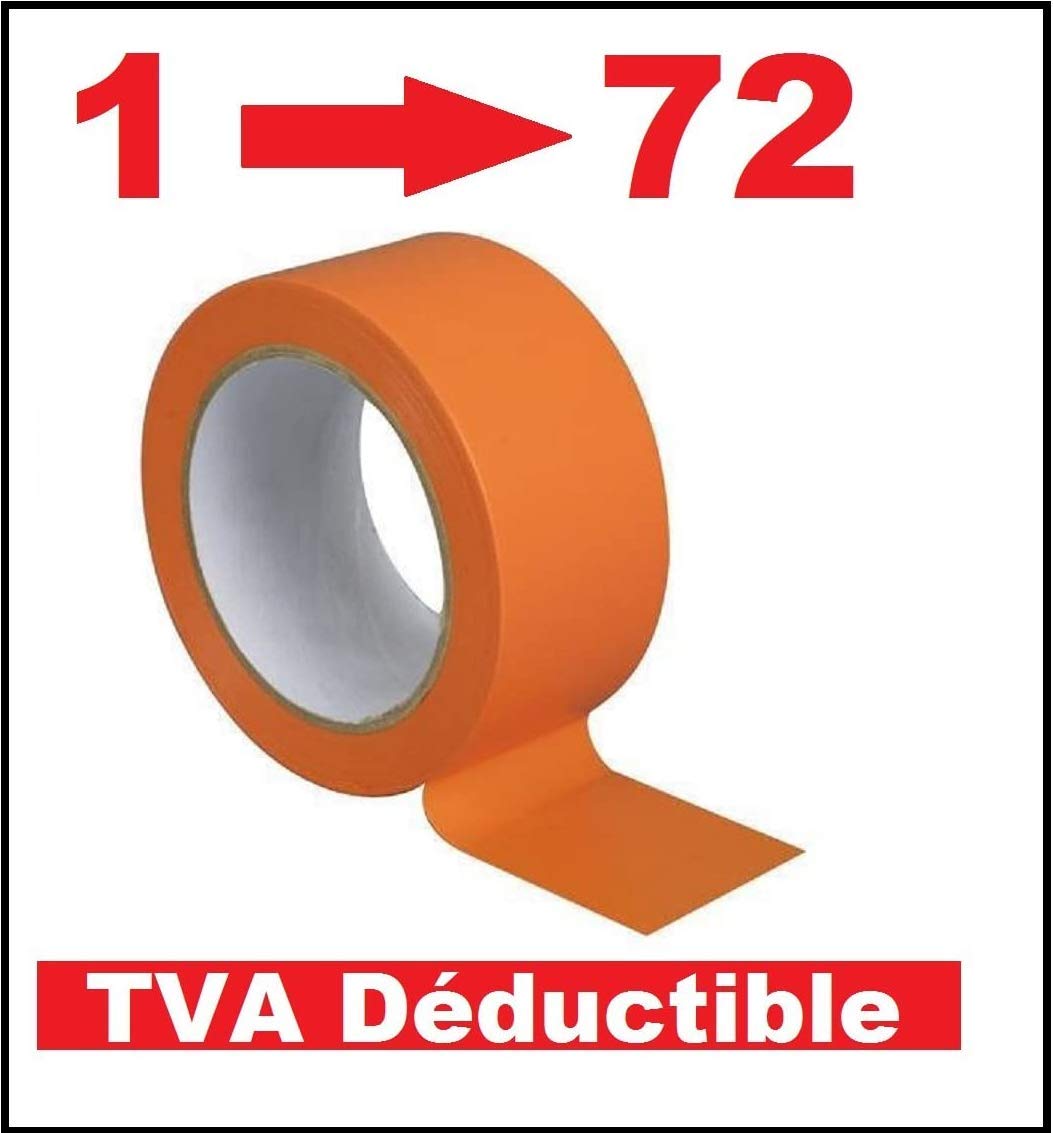 de 1 à 72 Rouleaux adhésif isolant Electrique PVC orange Format 50 mm x 33 mètres Ruban adhésif électricien de Chantier, idéal pour isoler, lier des fils électriques.isolement Electricité (12)