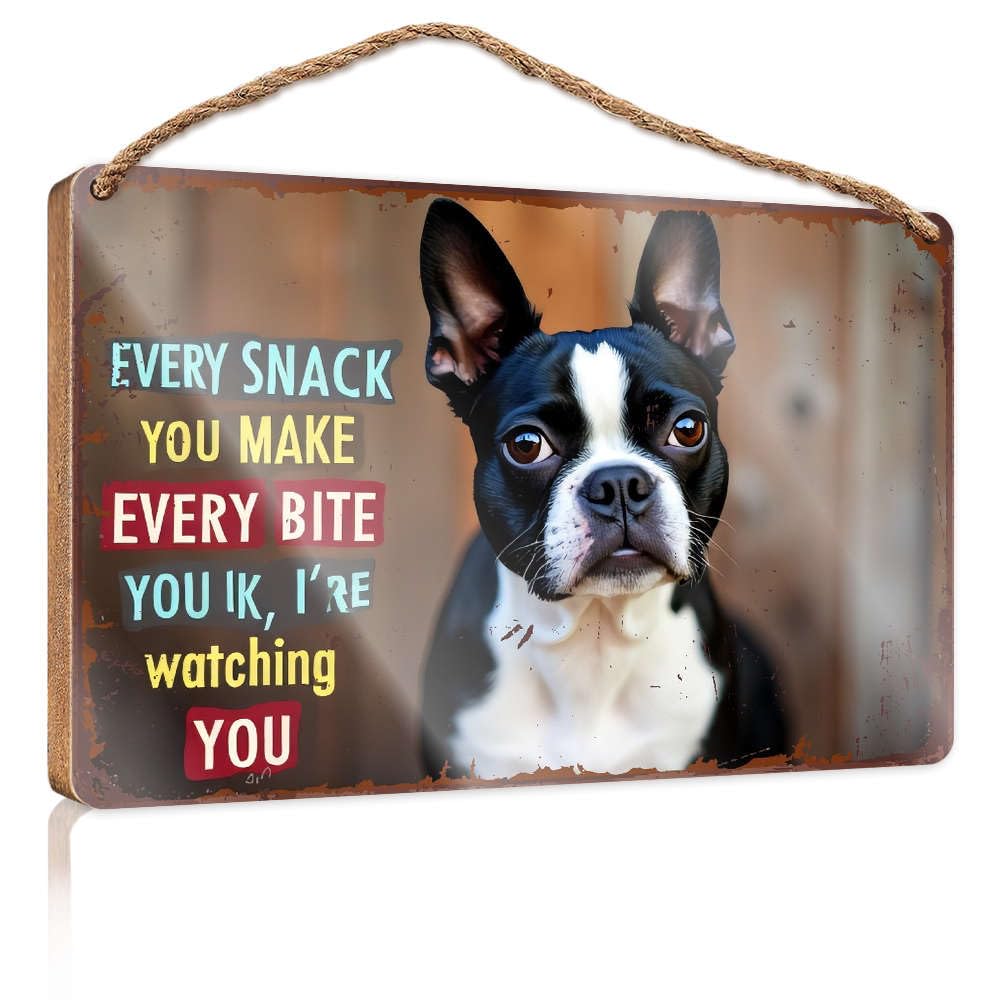 Hello Winter Sign Every Snack You Make, Every Bite You Take, I'm Watching You. Fall Wall Decor Vintage Decor(23X35CM)