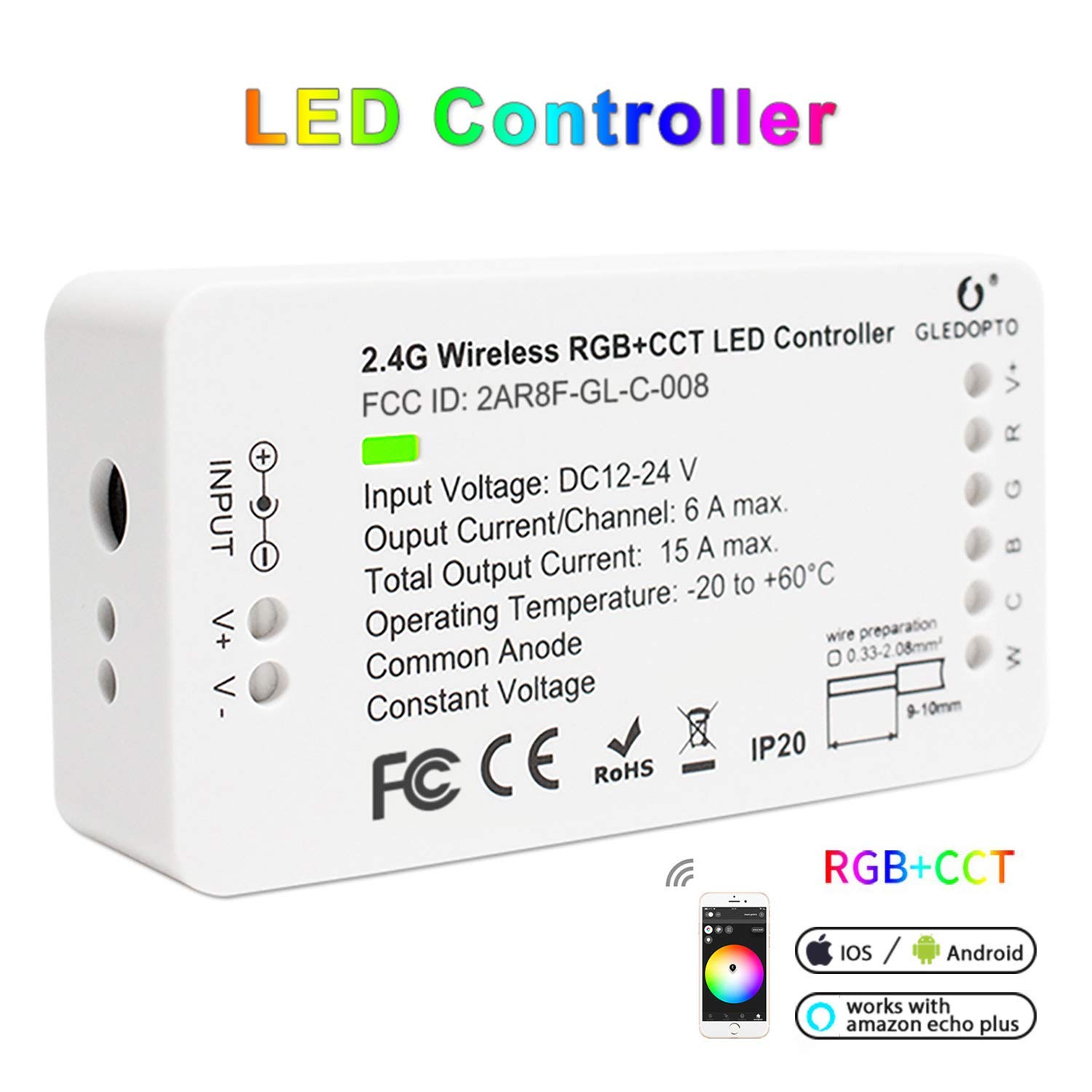 Buy Smart ZigBee RGBCCT LED Strip Controller Compatible with Hue Bridge
