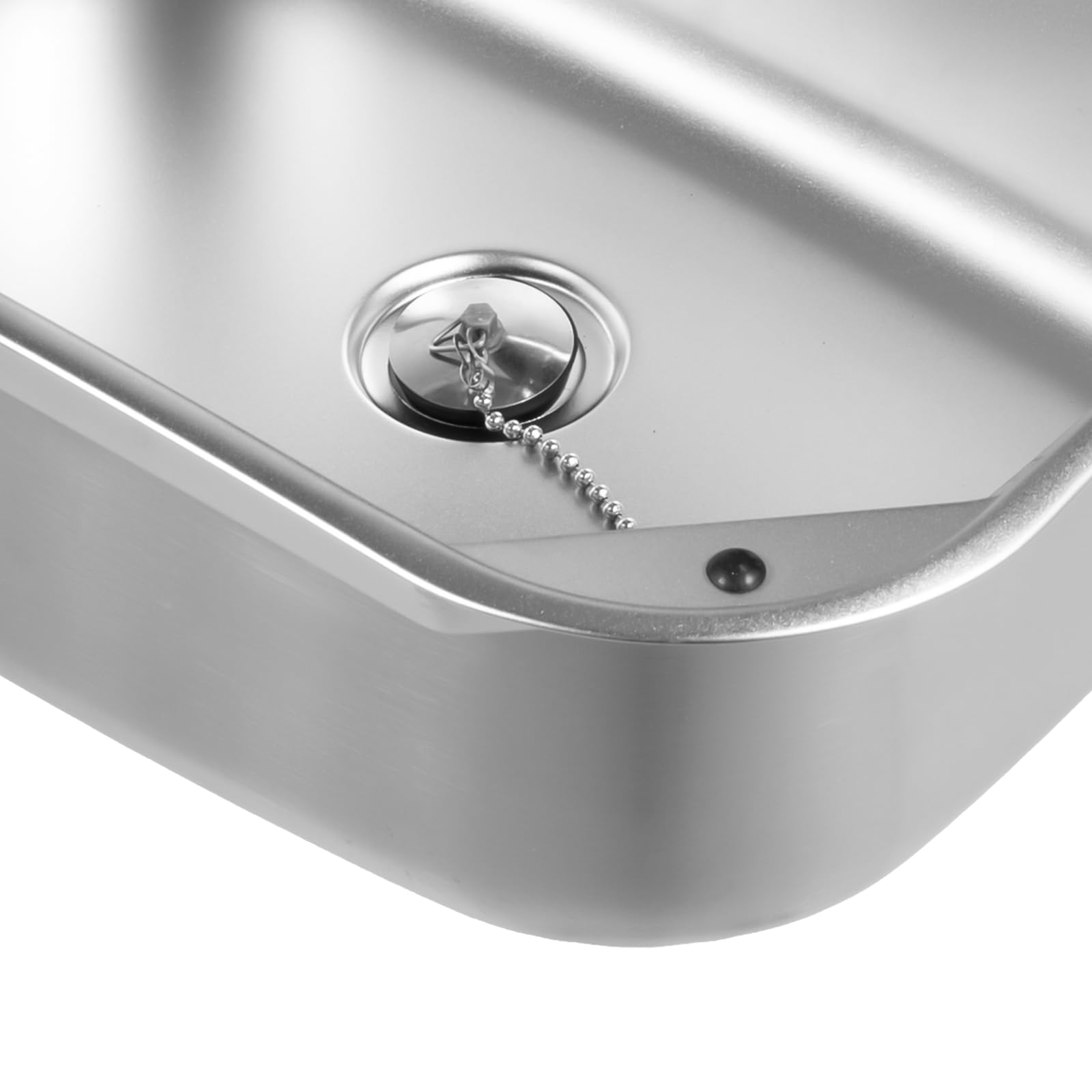 Lavabo de mano RV, 41 x 36,5 x 16 cm, de acero inoxidable, lavabo de un solo cuenco, RV, para camping, fregadero de caravana con grifo para cocinas pequeñas, bares, hoteles