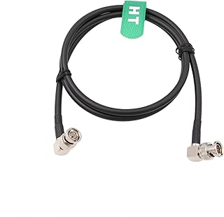HangTon 12G 3G HD SDI Raw 4K 60fps Video Cable Right Angle BNC Canare LV-61S 75 ohm Coaxial Shielded for Sony Alexa DSMC2 Camera Blackmagic SmallHD Atomos Monitor (3M, Black)