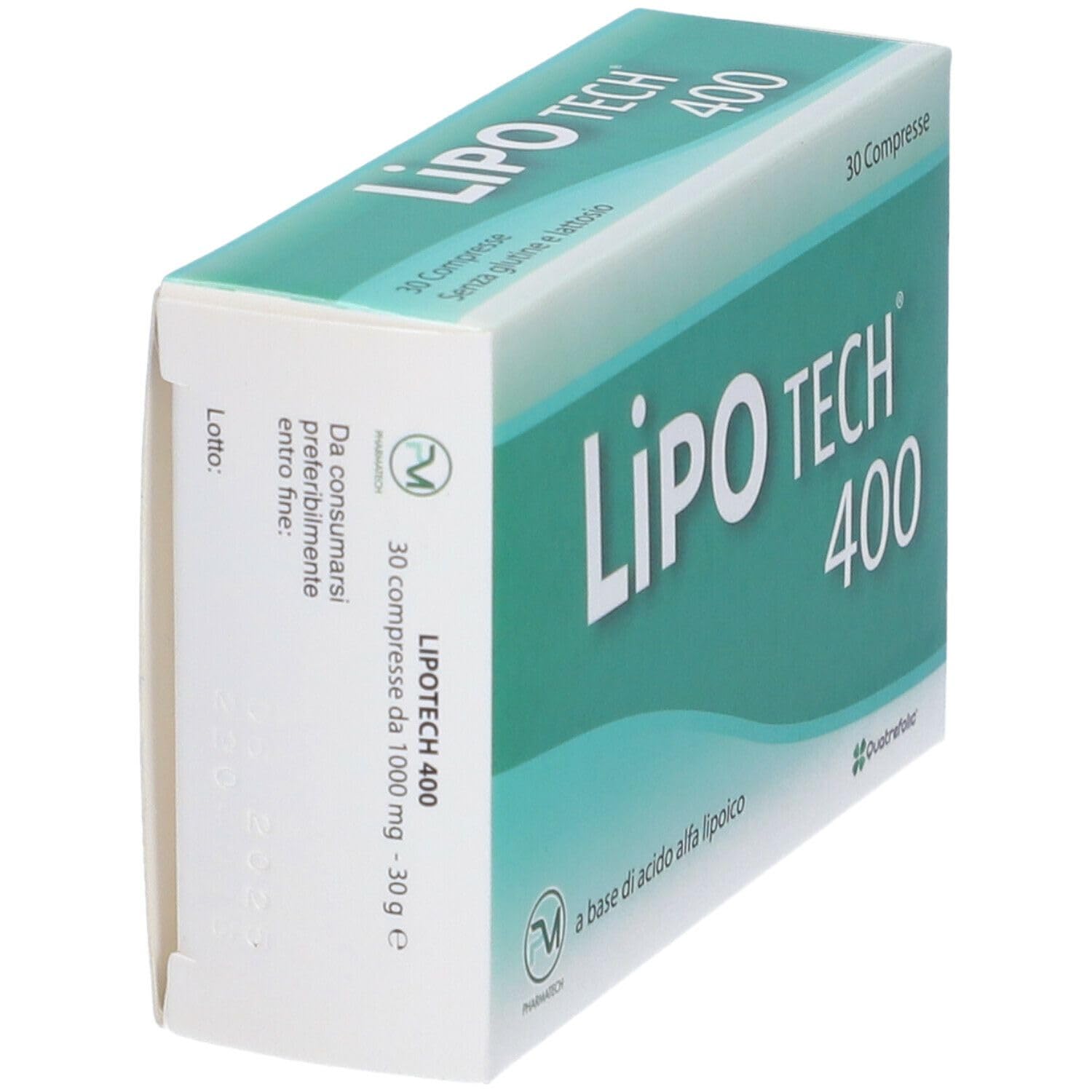 LIPOTECH 400 30CPR - Integratore alimentare ad azione antiossidante a base di acido alfa lipoico