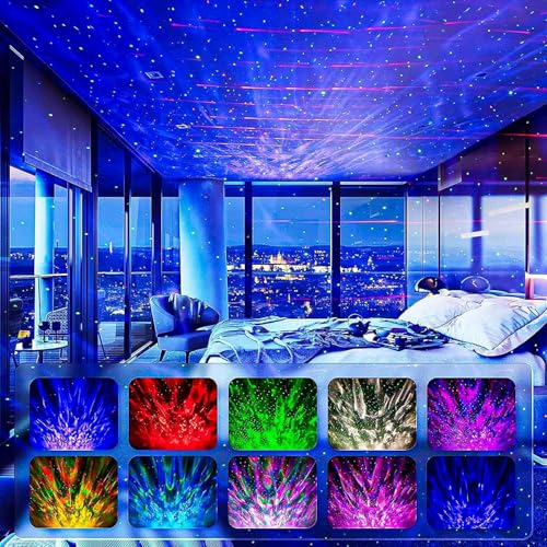 Image of Galaxy Star Projector Night Lamp for Bedroom | Astronaut Space Projector, Night Light for Kids, Bluetooth Music Speaker, Remote Control, No Battery Required