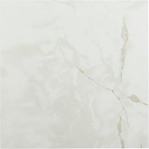 Miniatura 20 de Sterling - Azulejos de vinilo autoadhesivos de 12 pulgadas, 20 azulejos de 12 x 12 pulgadas, patrón de rosas españolas, despegar y pegar, suelos