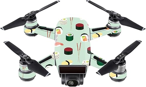 MightySkins Skin compatible con DJI Spark Mini - Sushi | Funda protectora de vinilo duradera y única | Fácil de aplicar, quitar y cambiar de estilos
