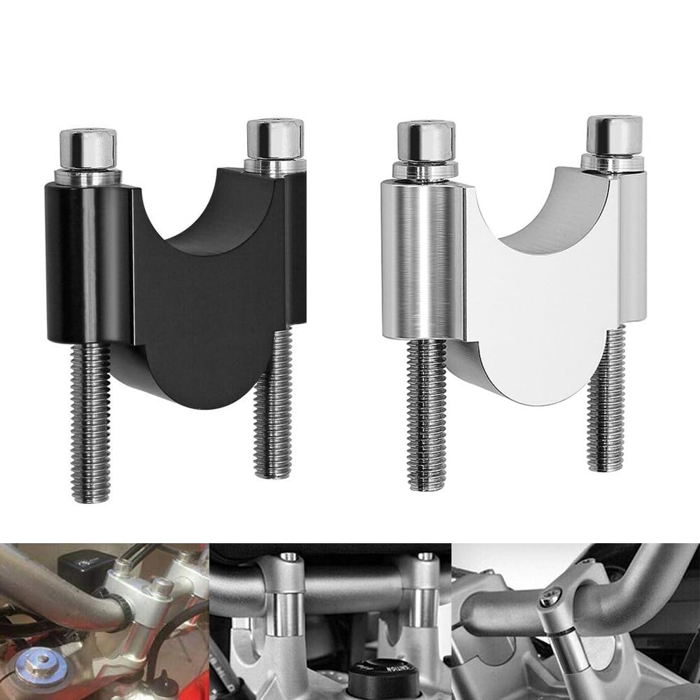 Mostek kierownicy motocykla 1 para motocykl 28mm 1 1/8 "22mm 7/8" podwyższenie kierownicy uchwyt do montażu na kierownicy zacisk pasuje do(22MM Black)