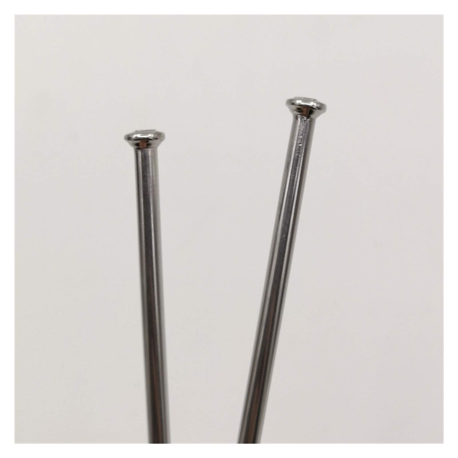 Genérico Radios de Acero para Bicicletas 8 Diámetro de Calibre 4.0 mm Cabeza Motocicleta Recta Material 304 Acero Inoxidable Sliver Color Redondo Cuerpo Motobike Rueda