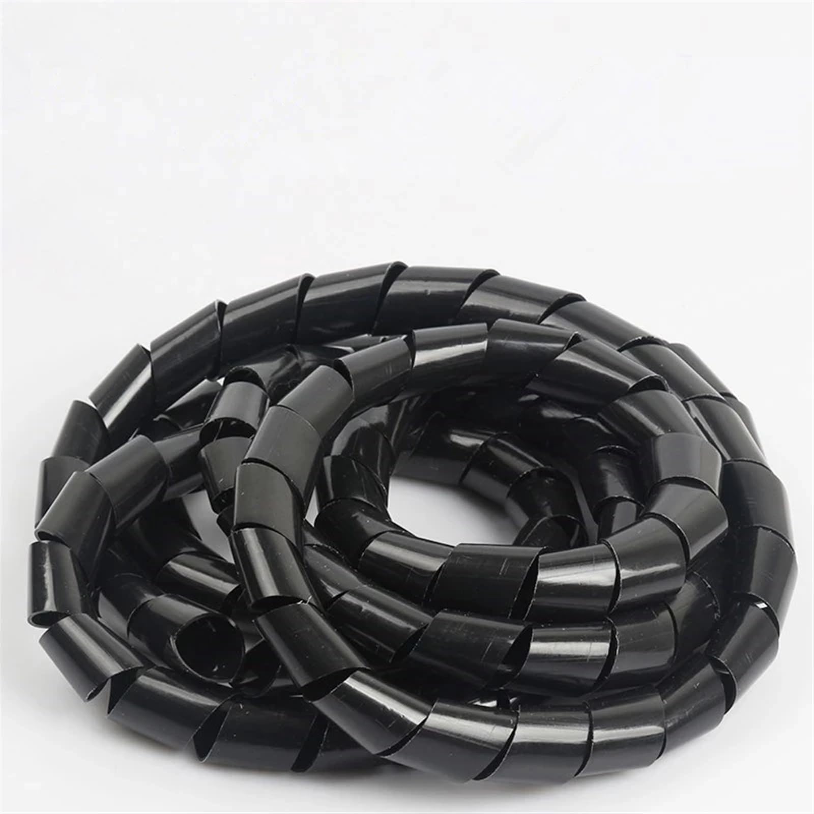 Tubo enrollador de Cables, Manguito Flexible for gestión de Cables en Espiral, 5 Metros(Black,14mm Inside Diameter)