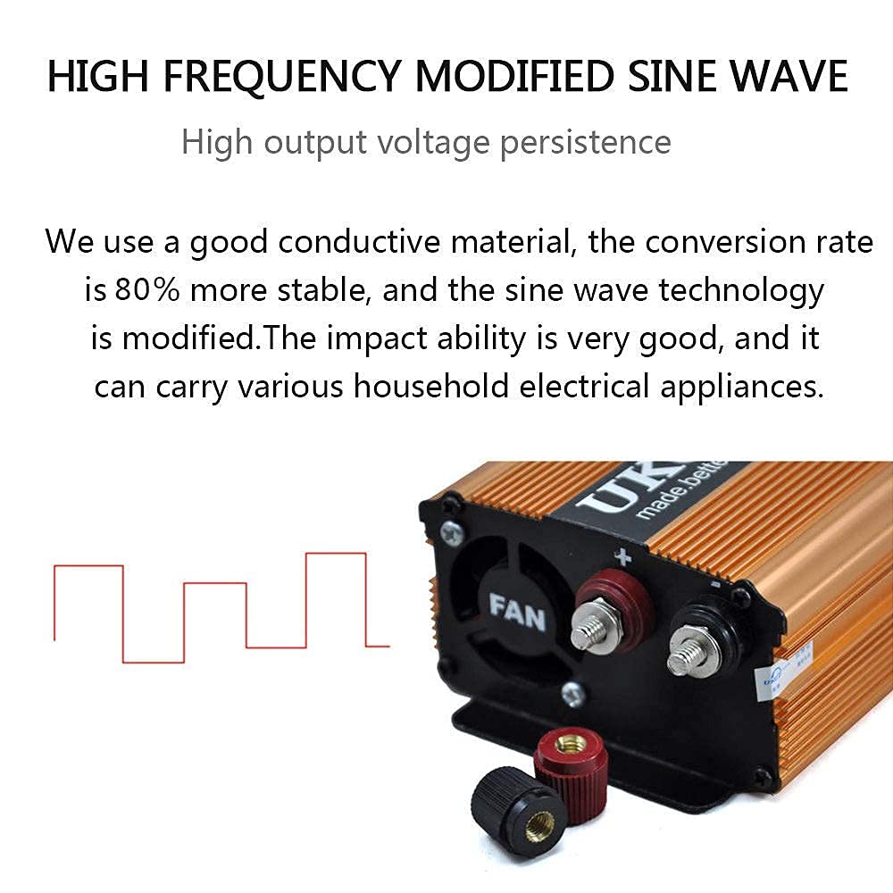 Przetwornica samochodowa Pure Sine Wave DC 12 V/24 V/48 V na AC 220 V, do samochodów kempingowych, ciężarówek, łodzi, kamperów (2000 W, 24 V)
