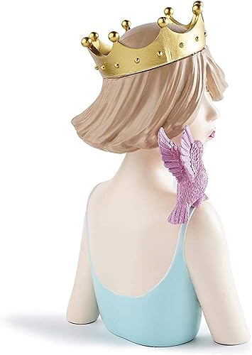 Miniatura 4 de Figuras de resina para niña, estatua decorativa de estilo nórdico, escultura de dama y mujer, adornos de mesa para sala de estar, adorno de