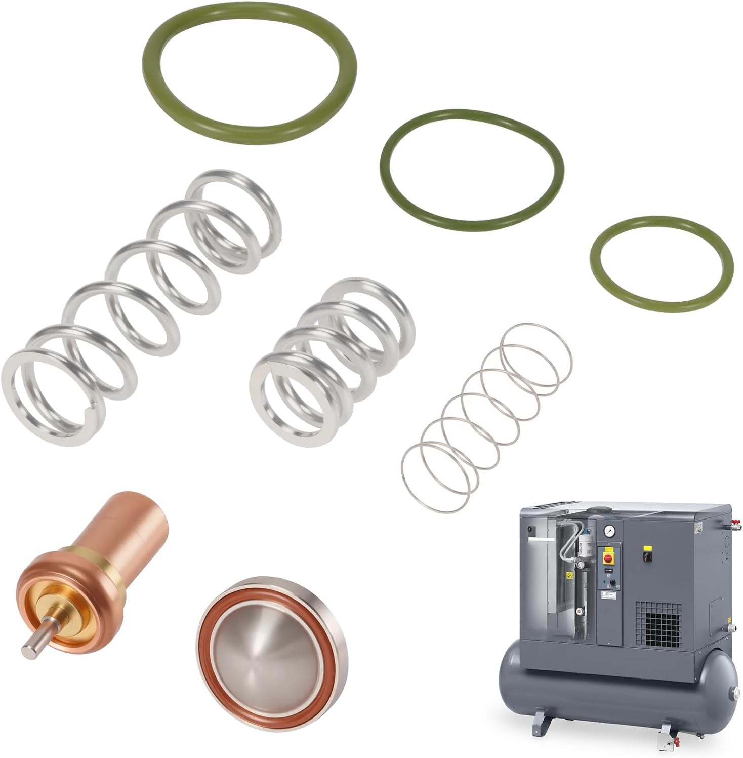 2901109500 Thermostat Valve Kit Fit for Atlas Copco GX7 Air Compressor - Replace 2901187200 Temperature Control Valve Maintenance Repair Kit, One Year Quality Assurance