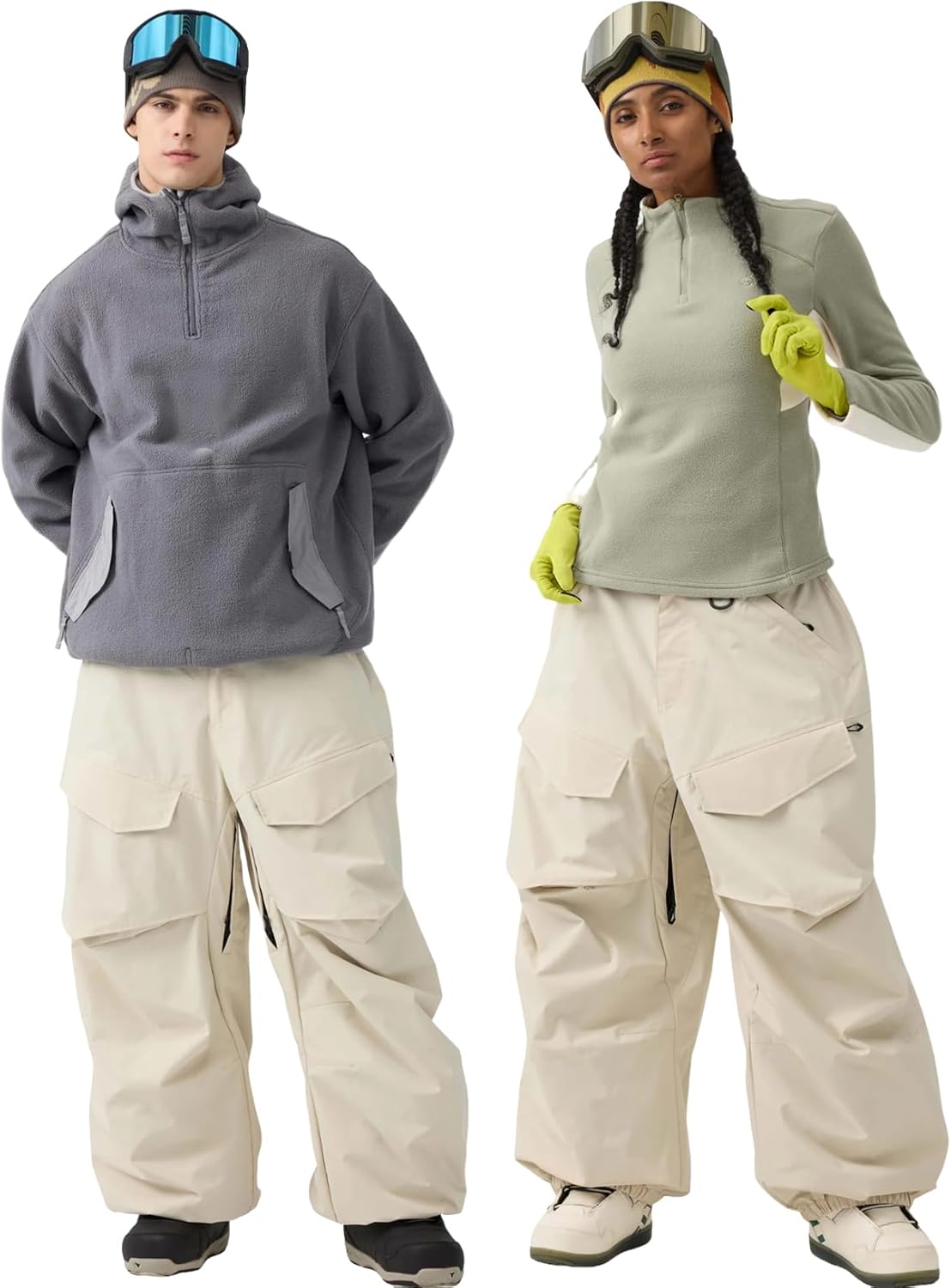 GSOU SNOW Men Snow Pants Baggy Snowboard Pants Women Ski Pants Sport Insulated Loose Waterproof Windproof Winter Hiking Warm - Image 4