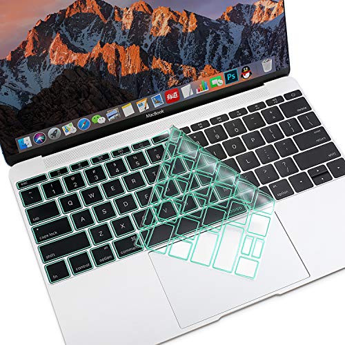 Mosiso Premium Soft Tpu Ultra Thin Transparent Keyboard Cover Protector Compatible With Macbook Pro 13 Inch 17 16 Release A1708 No Touch Bar Macbook 12 Inch A1534 Protective Skin Mint Green