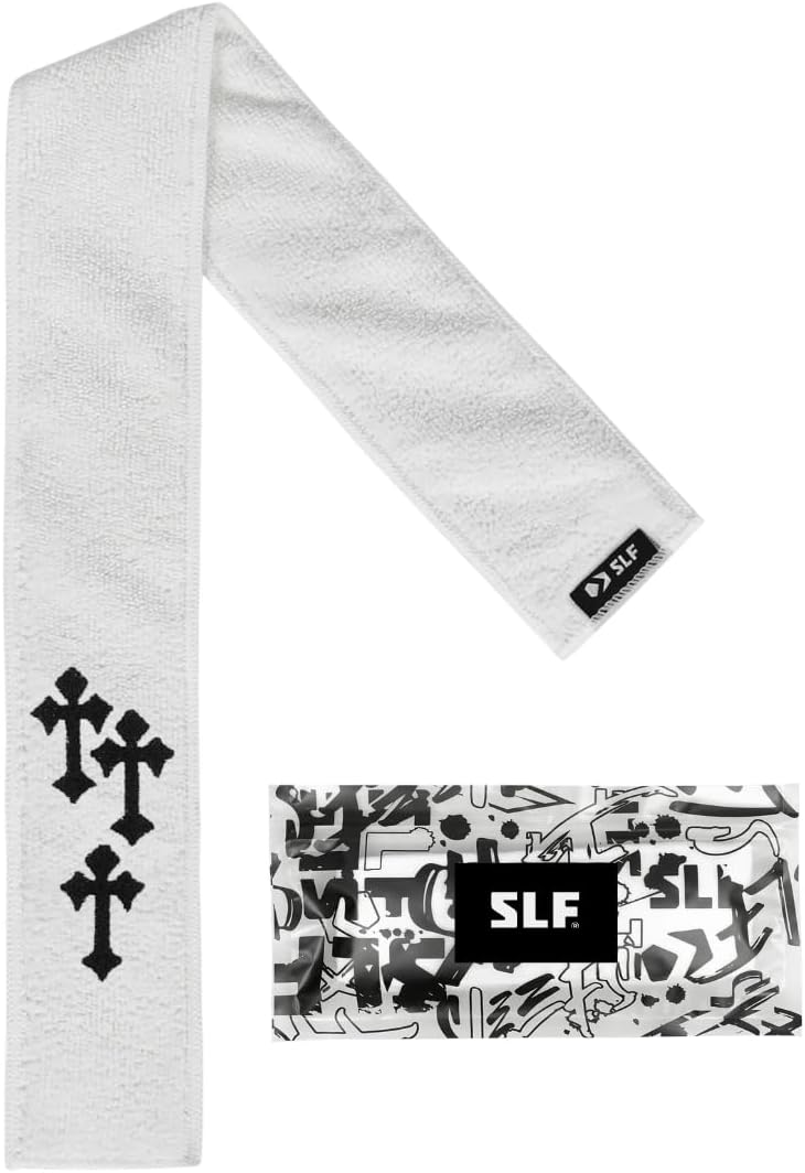 SLEEFS White Gothic Cross Thin Football Towel