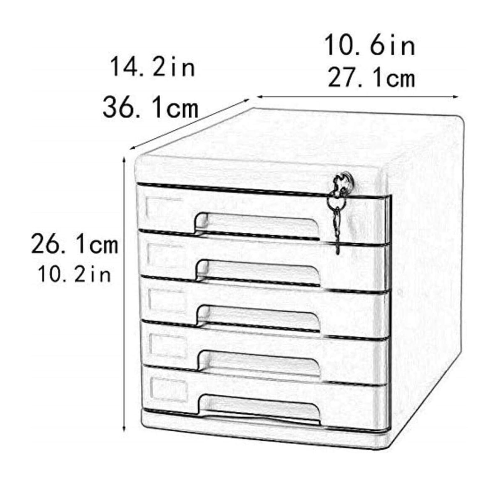 Classeurs à tiroirs, classeur à 5 tiroirs, boîte de Rangement for données de Bureau, Meubles de Bureau à Domicile, bibliothèque