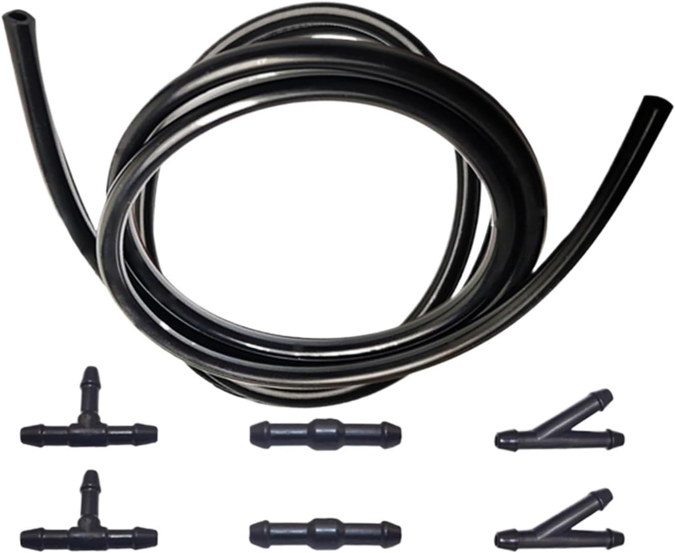 1/2/3/4m Car Windshield Washer Hose Universal Wiper Blade Tube Spray Nozzle Pipe Joint Replacement Kit(3m)