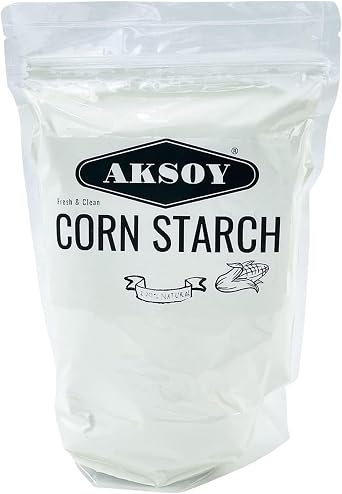 AKSOY 100% Pure Corn Starch | 1.25 KG Airtight Container | All Natural Thickener for Soups, Stews, Gravy, Baking Pies, Puddings & Cakes | Non-GMO, Vegan, Food-Grade