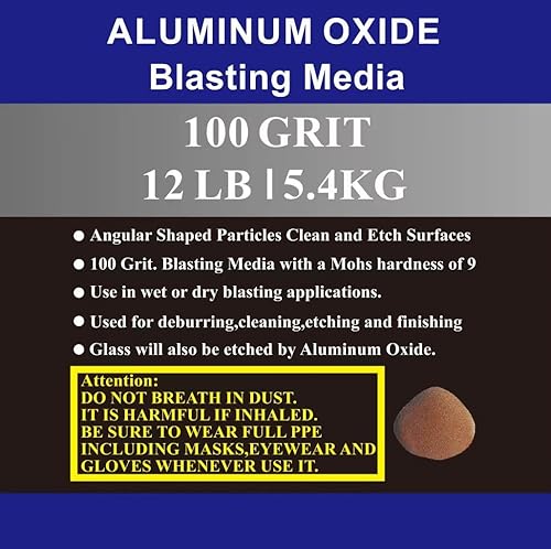 Miniatura 3 de Óxido de aluminio  12 libras  Medios abrasivos de chorro de arena media a fina para gabinetes de voladura o pistolas de granallado. Grano #100