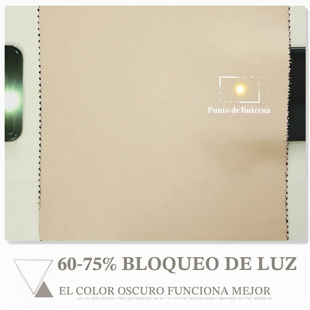 PONY DANCE Cortinas Impermeable para Exterior Porche, Cortinas Opacas con Ojales para Jardin/Terraza/Pergolas, 2 Piezas, 132x243 cm, Beige Oscuro