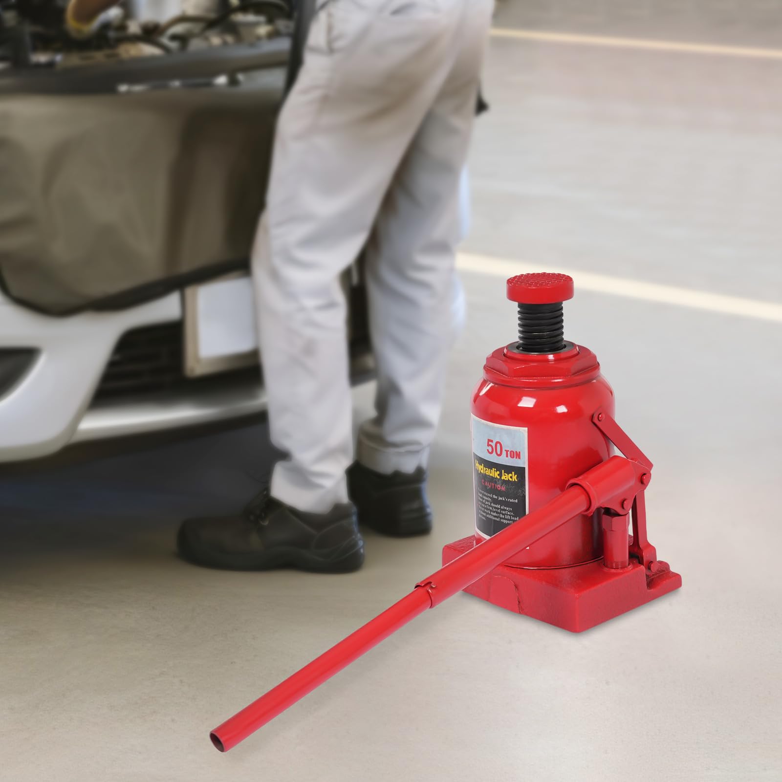 Hydraulic Cylinder Jack, 66138 lbs Capacity Low Profile Hydraulic Welded Ultra Duty Bottle Jack with Rocking Lever Jack Car Repair Tool for Auto Repair Lifting Automotive Welded Hydraulic Bottle Jack