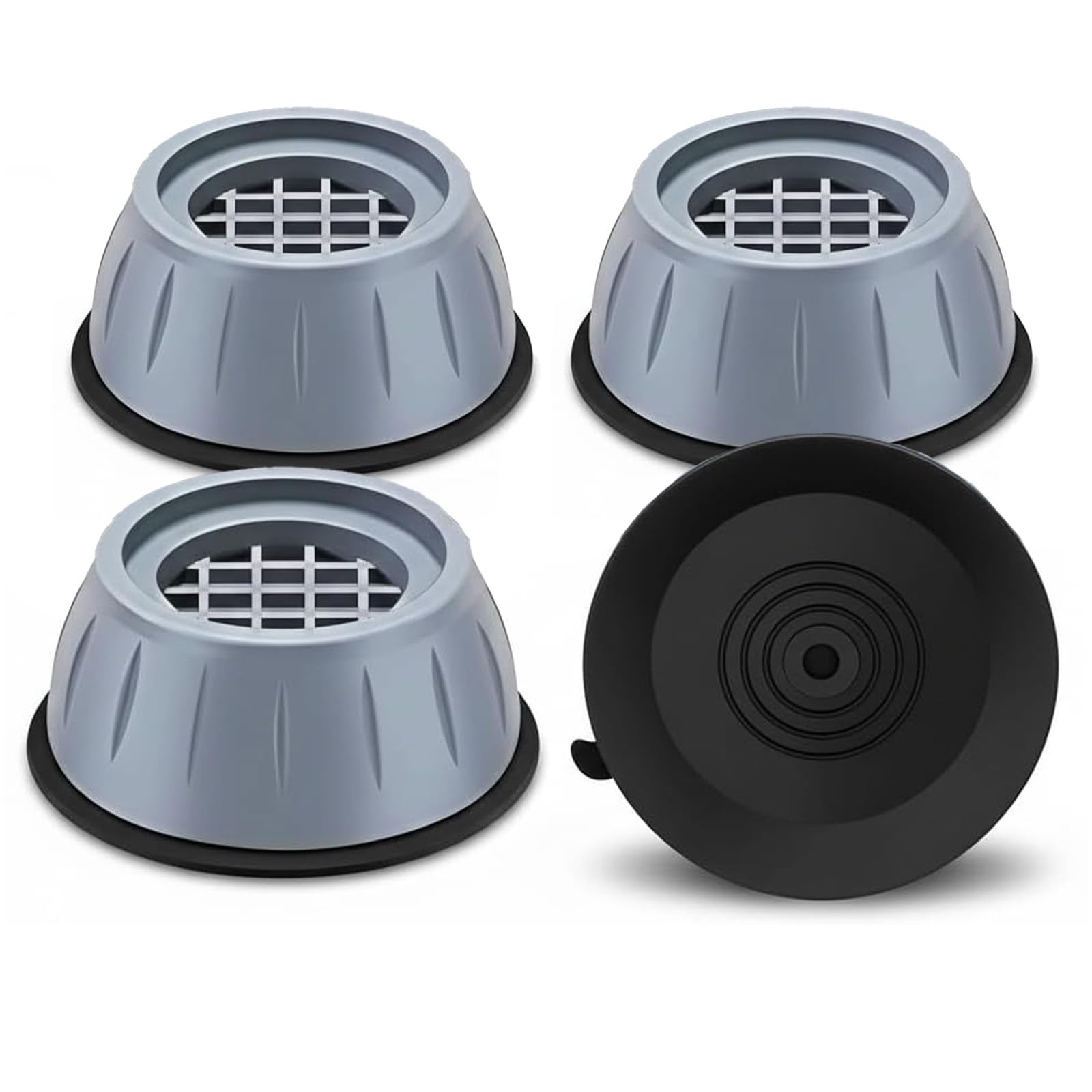 4Pcs Anti Vibration Pads for Washing Machine and Dryer Shock, Stops Washer Dryer Moving, Prevents Noise, Vibration Transfer, Antivibration Stabilizer Support Feet