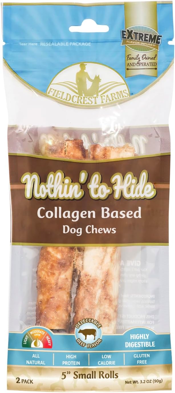 Nothing to hide Collegan Dog Chews (2", Beef)