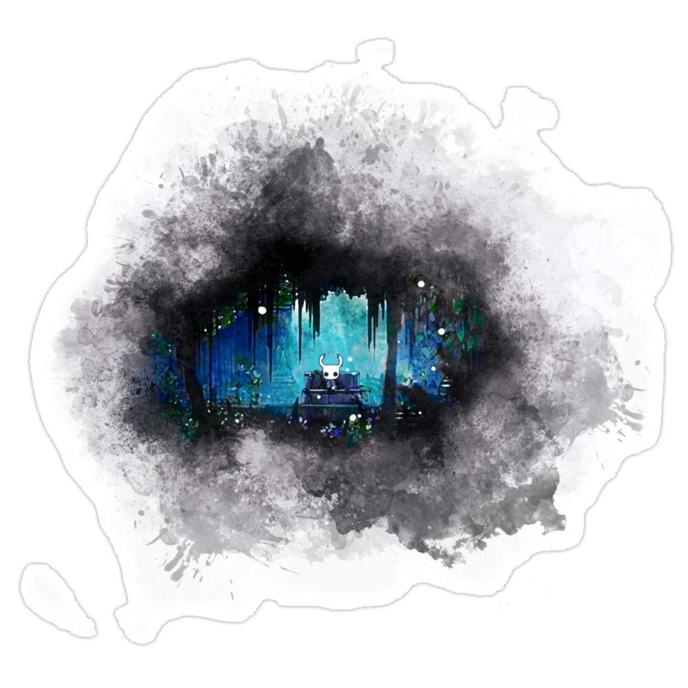 Jess-Sha Store 3 PCs Stickers Waterc-Hollow-r Knight, Hollow Knight Sticker for Laptop, Phone, Cars, Vinyl Funny Stickers Decal for Laptops, Guitar, Fridge