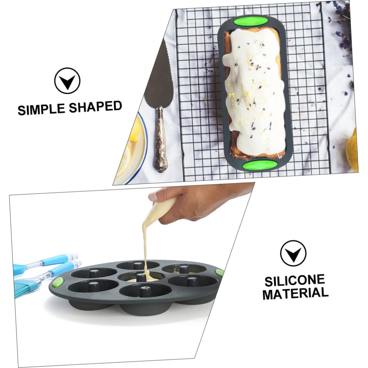 Ensemble De Moules À Et À Gâteaux En Silicone Multicolores