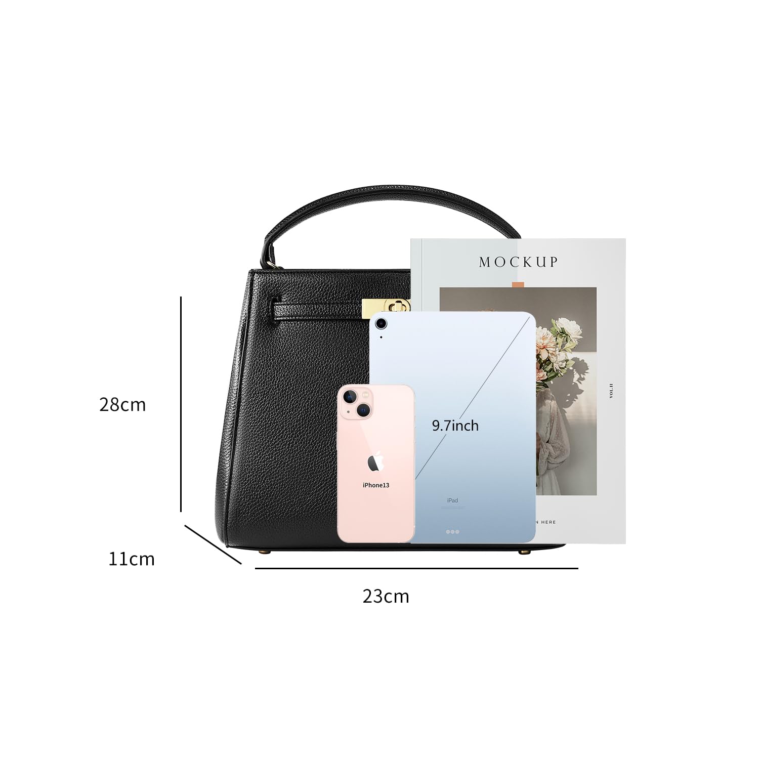 VICTORIA HYDE Bolso de mano para mujer, piel sintética, elegante, bolso de hombro grande, bolso de hombro para mujer, con varios compartimentos para trabajo, escuela, viajes