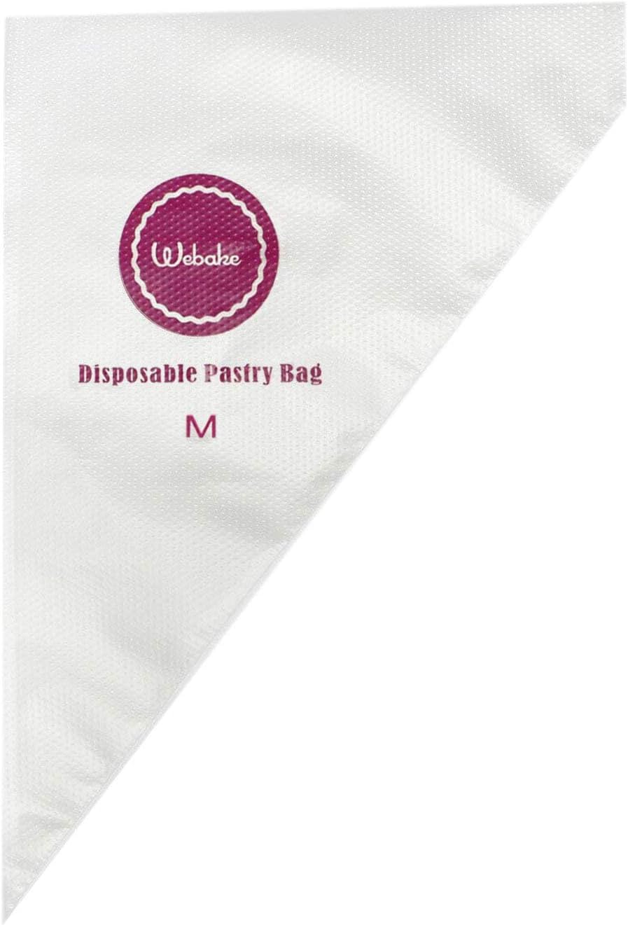Webake 14 Inch Disposable Pastry Bag Icing Piping Frosting Bags for Cake Decorating 100 Pcs (Medium)