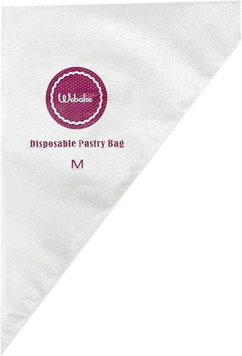 Webake Bolsa de pastelería desechable de 14 pulgadas para decoración de pasteles, 100 unidades (mediana)