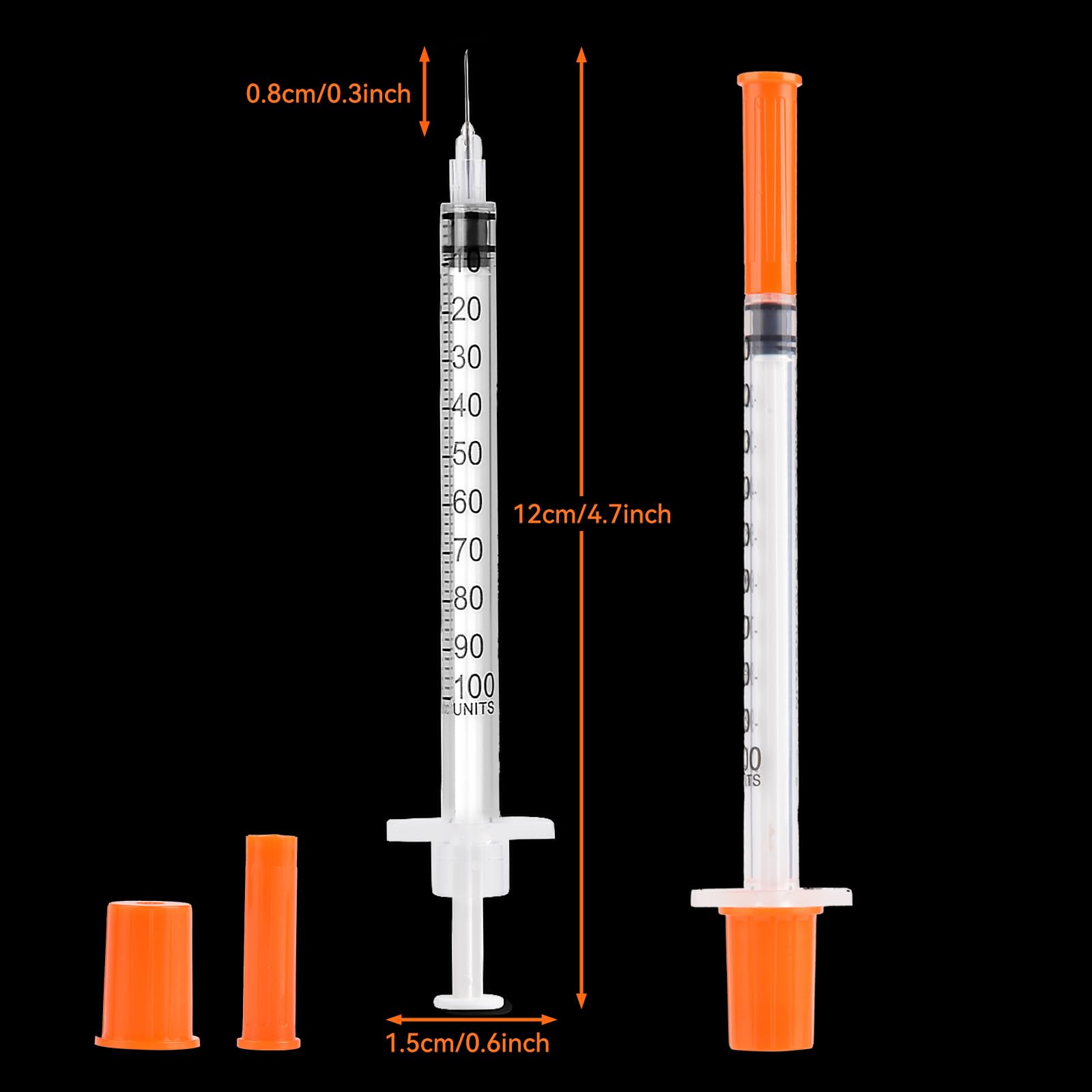 50 PACK U-100 Syringes 30G 5/16" 1ml/cc, Disposable Syringe, Lab Supplies — Amazon image 5
