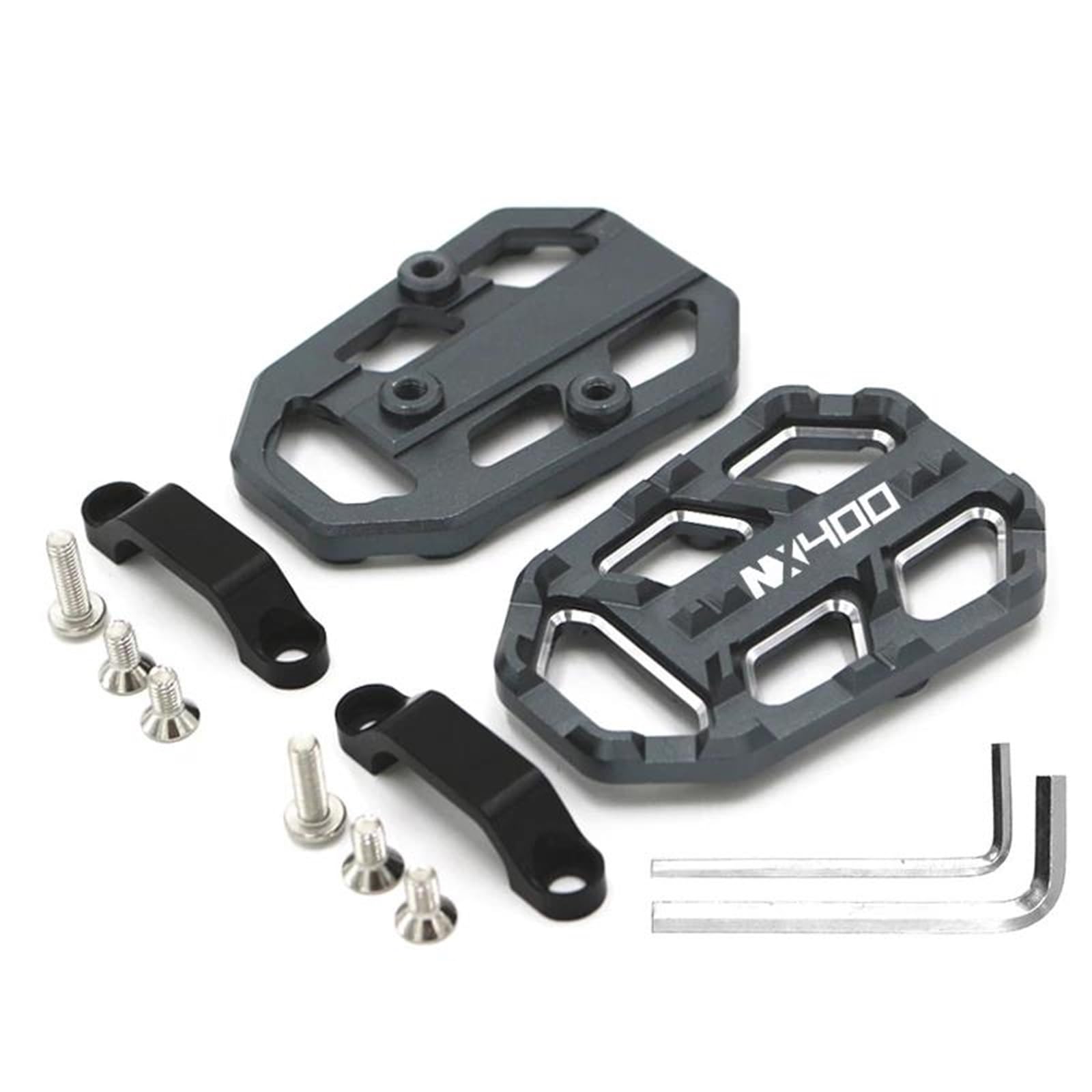 Repose-Pieds Avant pour Moto NX400 avec Agrandissement de Pédale et Extension Alu