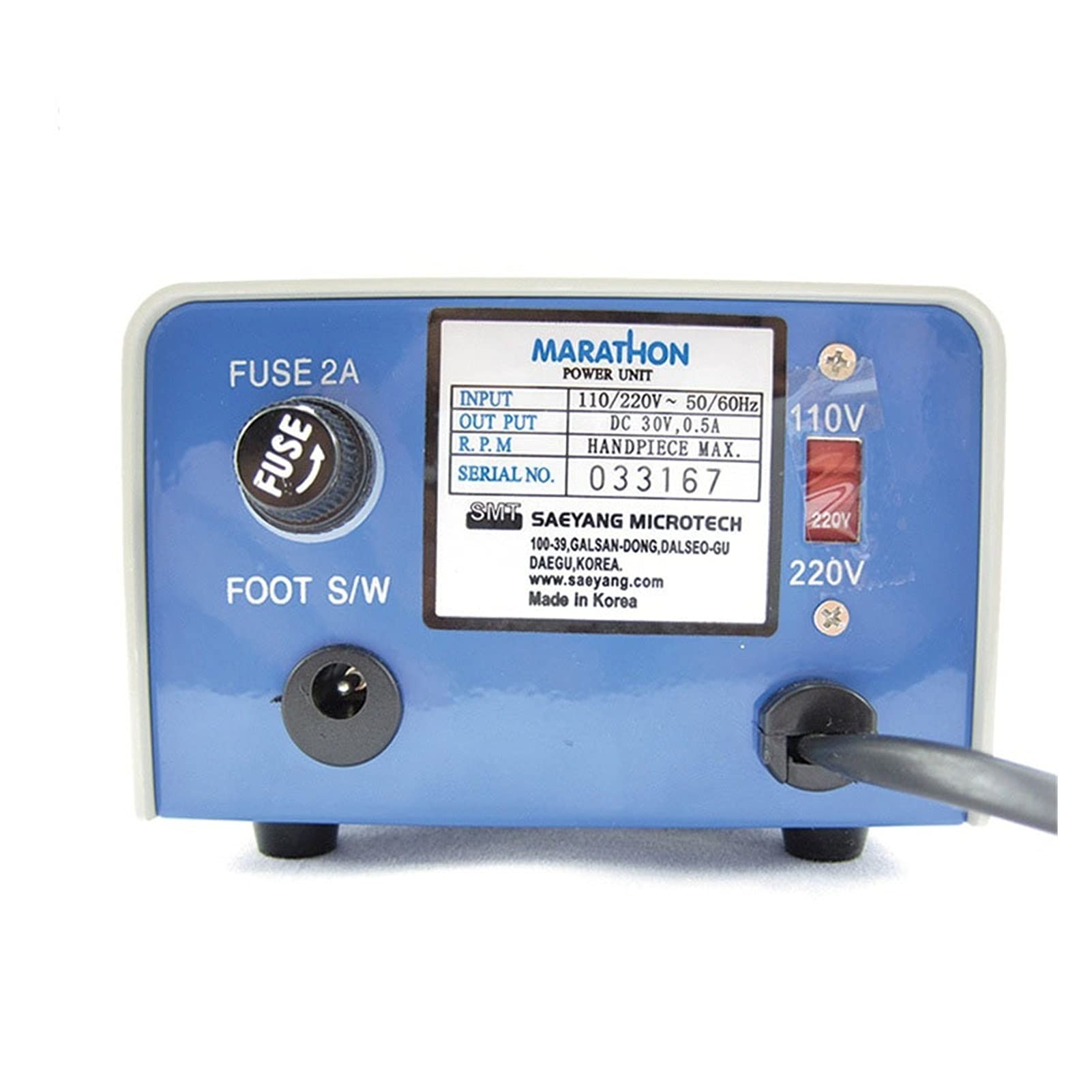 Lima per Unghie elettrica Fresa per Unghie elettrica 35000 Giri/min Strong 210 Fresa per Unghie Professionale per Manicure 65w Manipolo 6 Punte Set SIMINAIL