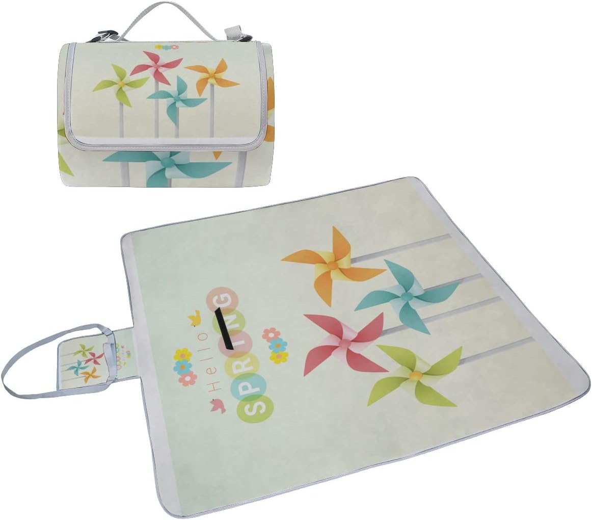 レジャーシート 風車 ピクニック 折りたたみ 撥水 アウトドア クッション マット コンパクト 花見 運動会 キャンプ 遠足 花火大