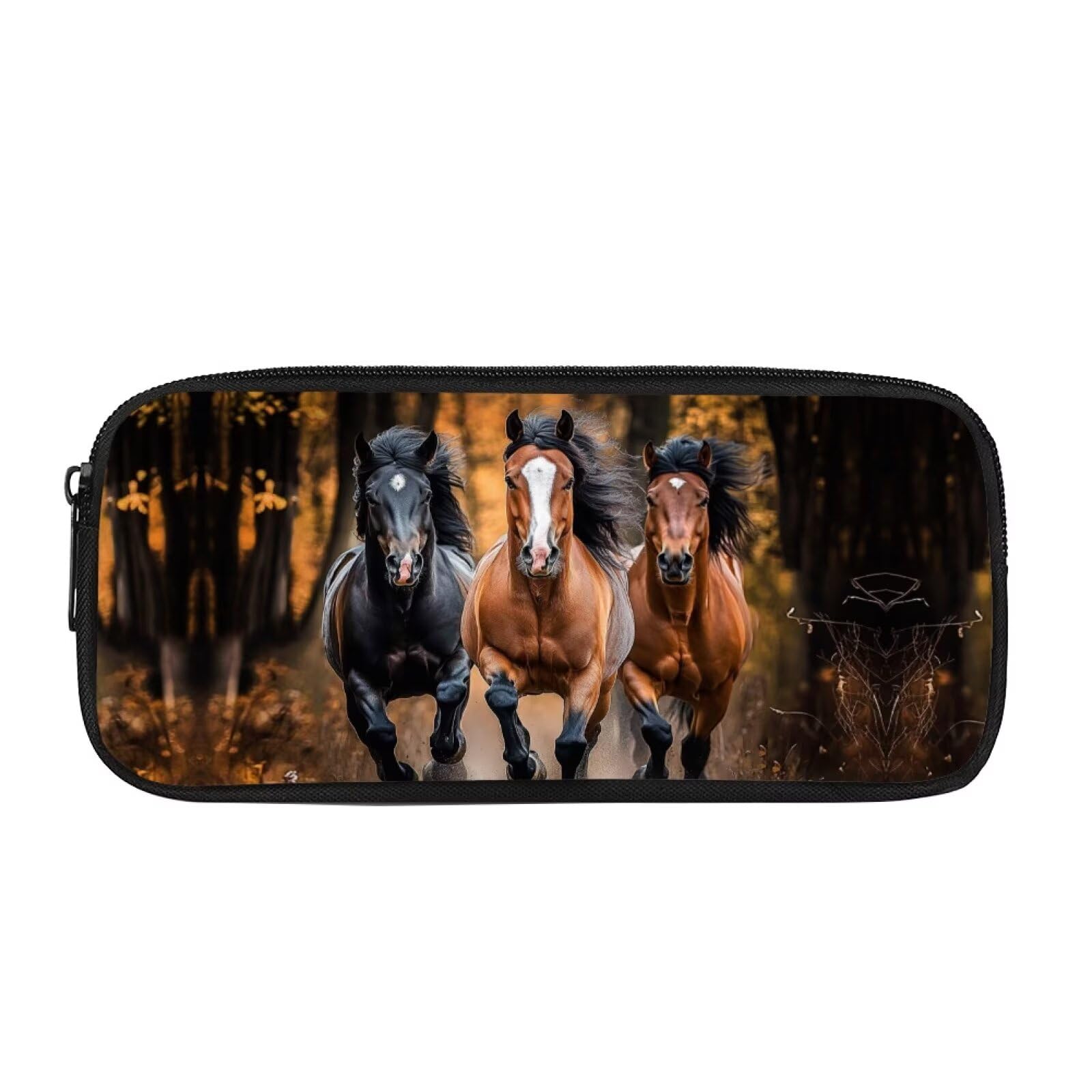 Showudesigns Horse Pencil Case for Boys Age 5-8 9-10 Kids Pen Pencil Box Big Storage Pencil Bag Pen Pouch Portable Zipper Office Stationery Organiser Supplies Makeup Bag โ image 1